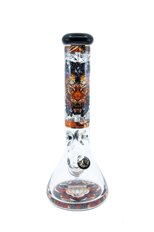 Cheech Glass Tiger Beaker - The Bong Shop