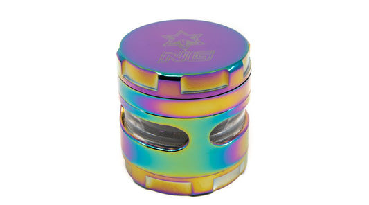 Nice Glass Oil Slick 4 Piece Grinder - The Bong Shop
