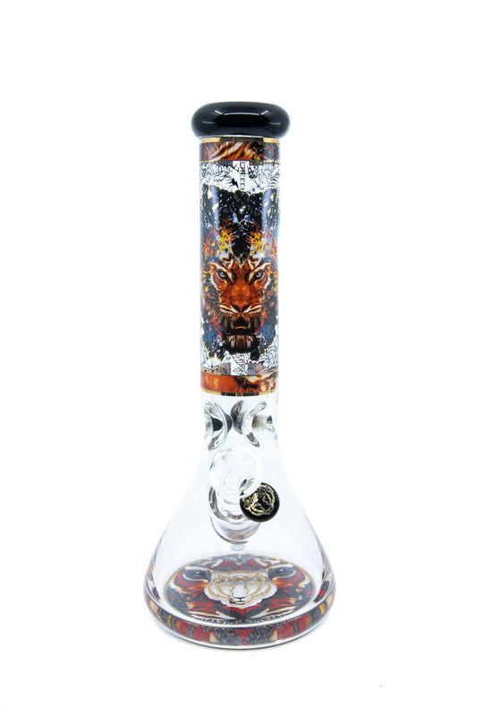 Cheech Glass Tiger Beaker - The Bong Shop 